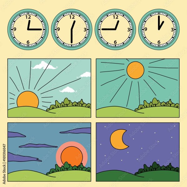 Часы день и ночь