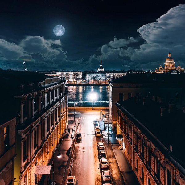 Города санкт петербург ночью