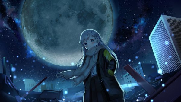Красивые аниме ночь