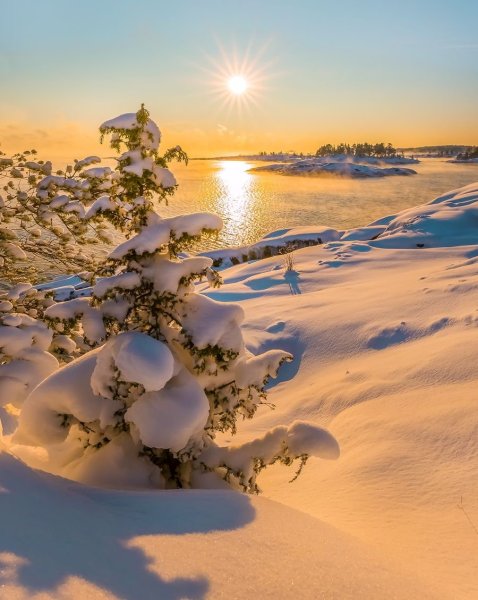 Необыкновенно красивые зимнего утра