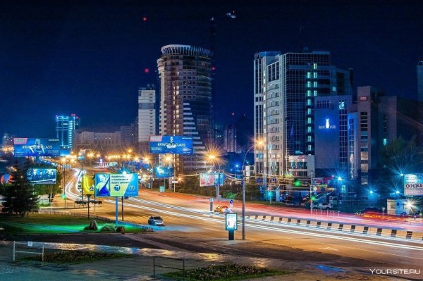 Новосибирск ночью