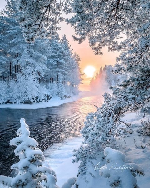 Сказочное утро необычные красивые зимние