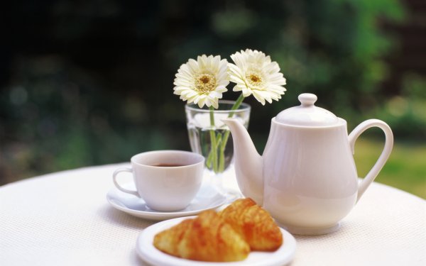 Утро с чаем в красивой чашке