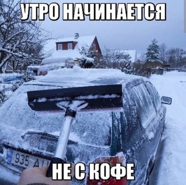 Утро в снегу прикольные