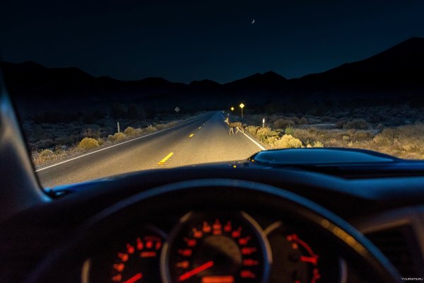Езда в машине ночью