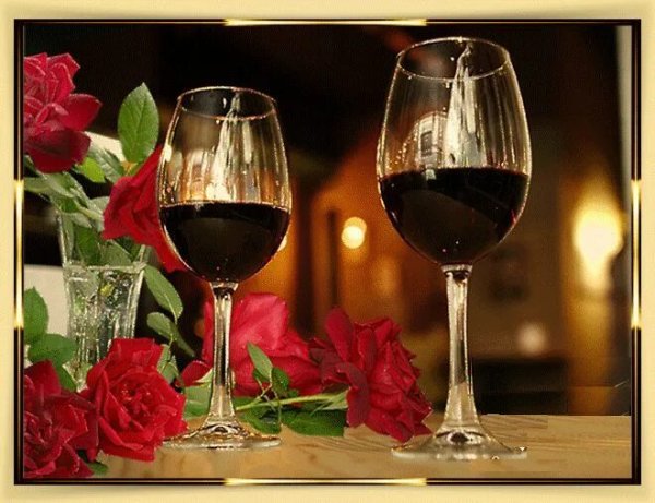 Красивые вечер с вином