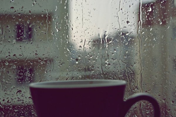 Утро кофе в дождь