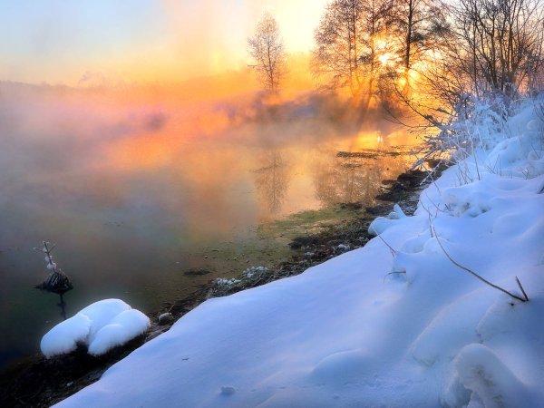 Зимние утро на реке