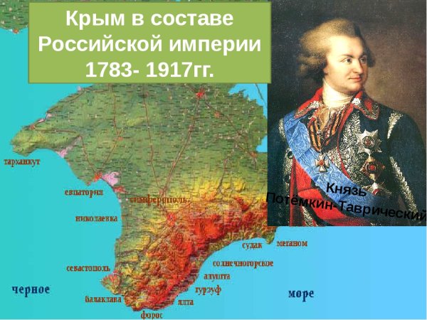 День принятия Крыма, Тамани и Кубани в состав Российской империи 19 апреля