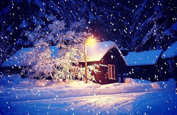 Доброй ночи красивые с природой зимой