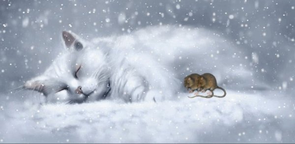 Доброй ночи красивые зимой со зверюшками