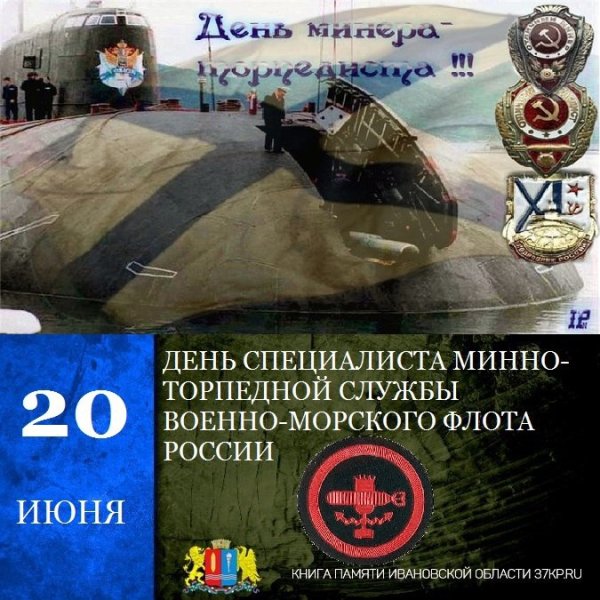 День специалиста минно-торпедной службы ВМФ России   20 июня