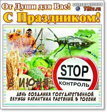 День государственной службы карантина растений РФ 5 июня