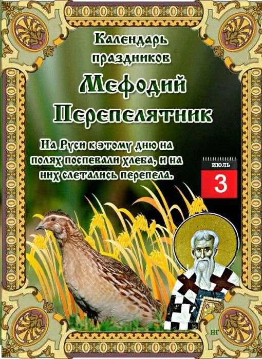 Мефодий Перепелятник   3 июля