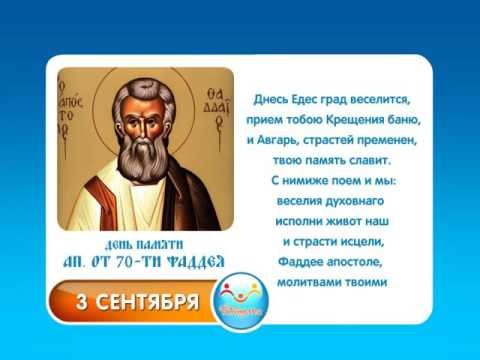 фаддей проповедник 3 сентября