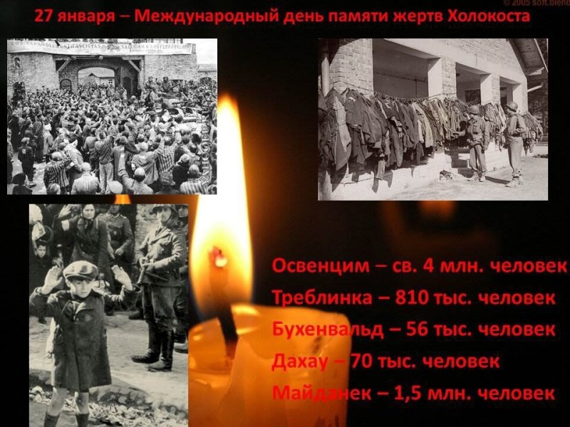 Международный день памяти жертв Холокоста 27 января