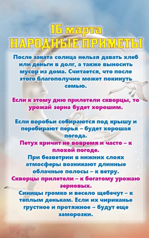 День «Ты все делаешь правильно» 16 марта