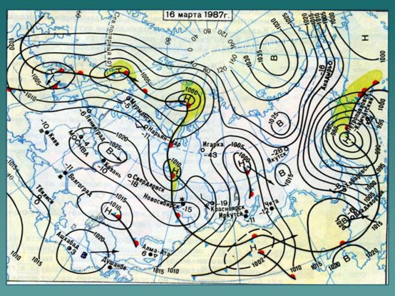 День рождения синоптической карты 19 февраля