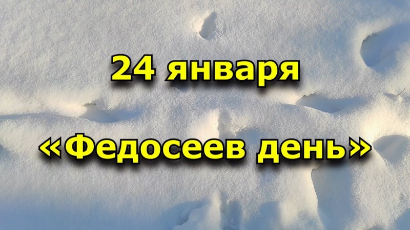 Федосеев день   24 января